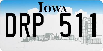 IA license plate DRP511