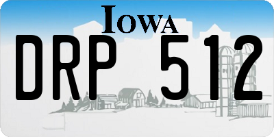 IA license plate DRP512