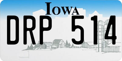 IA license plate DRP514