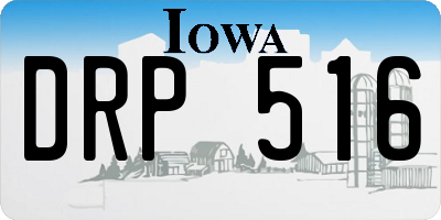 IA license plate DRP516