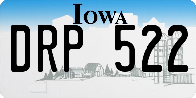 IA license plate DRP522
