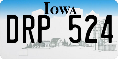 IA license plate DRP524