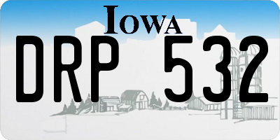 IA license plate DRP532