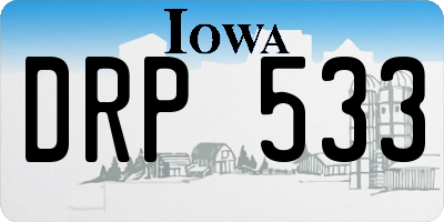 IA license plate DRP533