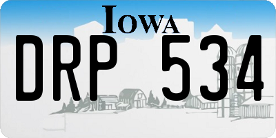 IA license plate DRP534