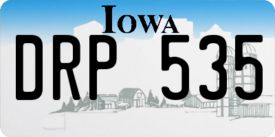 IA license plate DRP535