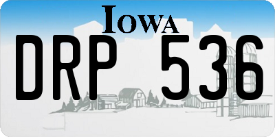 IA license plate DRP536
