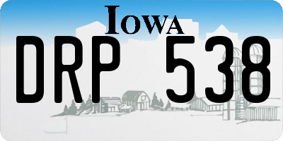 IA license plate DRP538