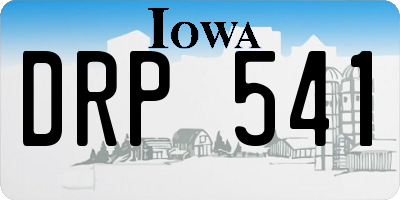 IA license plate DRP541