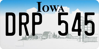 IA license plate DRP545