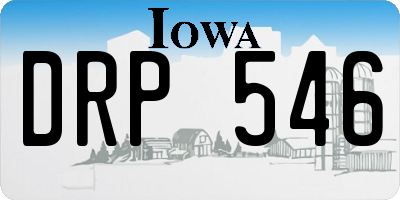 IA license plate DRP546