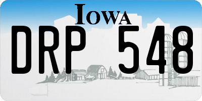 IA license plate DRP548