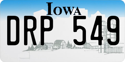 IA license plate DRP549