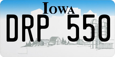 IA license plate DRP550