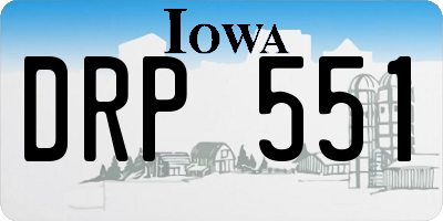 IA license plate DRP551