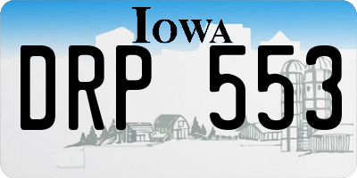 IA license plate DRP553
