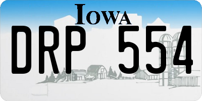 IA license plate DRP554