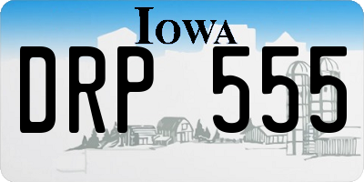 IA license plate DRP555