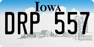 IA license plate DRP557