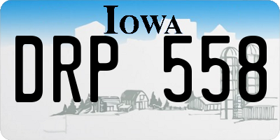 IA license plate DRP558