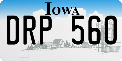 IA license plate DRP560