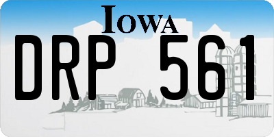 IA license plate DRP561