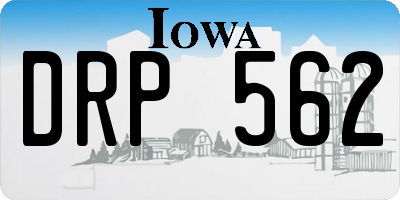 IA license plate DRP562