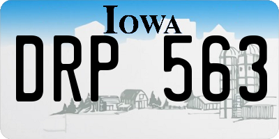 IA license plate DRP563