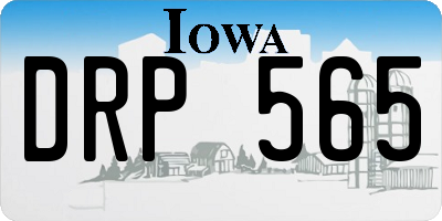 IA license plate DRP565