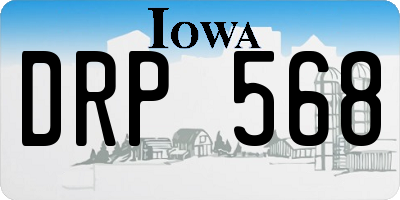 IA license plate DRP568