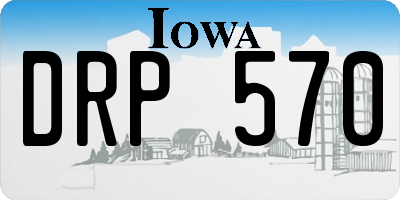 IA license plate DRP570