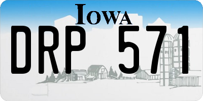IA license plate DRP571