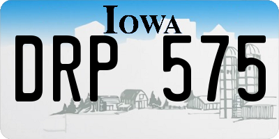 IA license plate DRP575