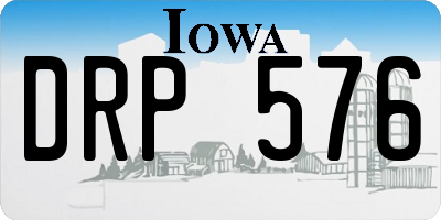 IA license plate DRP576