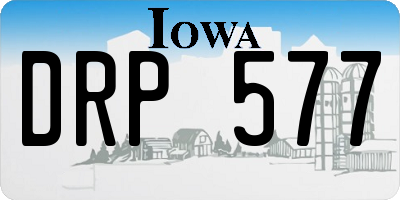 IA license plate DRP577
