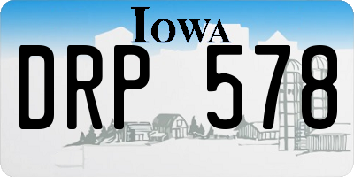 IA license plate DRP578