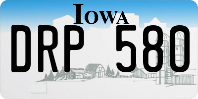 IA license plate DRP580
