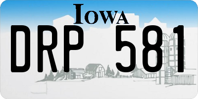 IA license plate DRP581