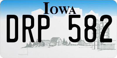 IA license plate DRP582