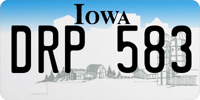 IA license plate DRP583