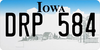 IA license plate DRP584