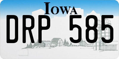 IA license plate DRP585