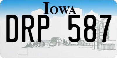 IA license plate DRP587