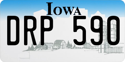IA license plate DRP590