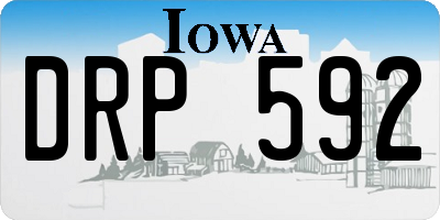 IA license plate DRP592