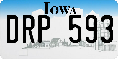 IA license plate DRP593