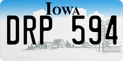 IA license plate DRP594