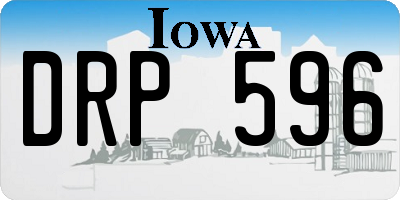 IA license plate DRP596