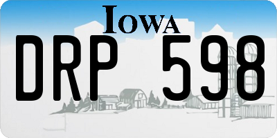 IA license plate DRP598