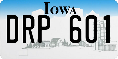 IA license plate DRP601